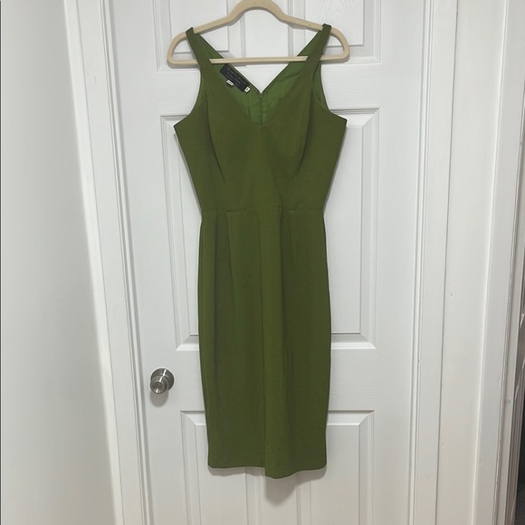 rhina hernandez Dresses & Skirts - Chic Olive Green Midi Dress